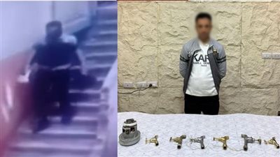 القبض على لص سرق صنابير وموتور مياه من مسجد بالمنيا
