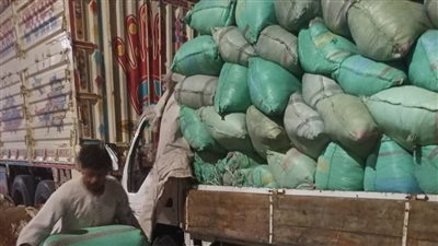 ضبط 2 طن أقماح محلية أثناء خروجها بدون تصريح في الوادي الجديد
