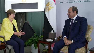  رسائل السيسي لمديرة صندوق النقد: ملتزمون باستكمال الإصلاحات الاقتصادية رغم التحديات والأزمات الدولية والإقليمية.. حافظنا على مرونة سعر الصرف كركيزة أساسية للسياسة النقدية
