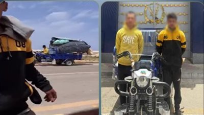 سقوط المتهمين بمحاولة سرقة لافتة إعلانات في مطروح بعد تداول فيديو الواقعة
