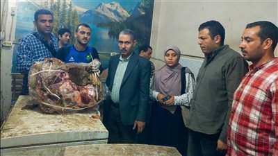 ضبط مخزن غير مرخص بداخله 3 أطنان لحوم فاسدة بأسيوط 