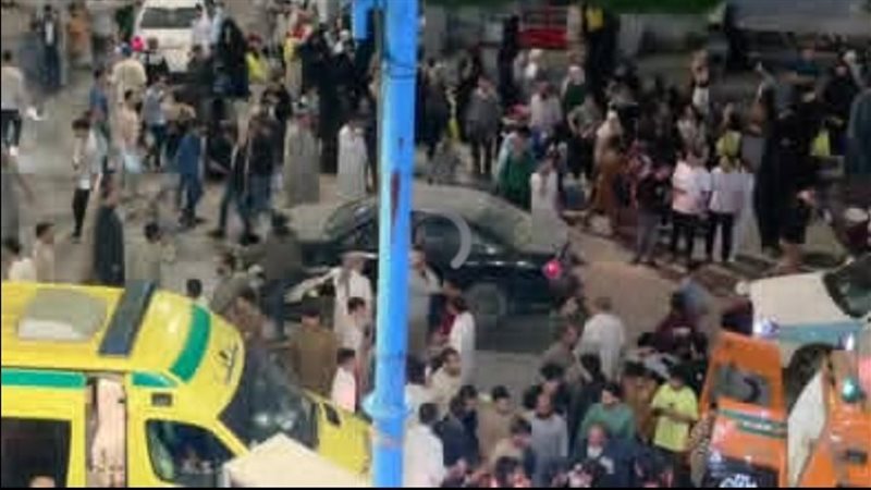 لحظة وقوع حادث تصادم