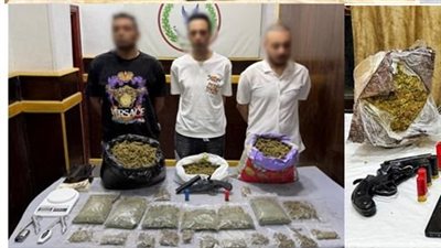 مصرع عنصرين إجراميين وضبط مخدرات وأسلحة بـ 98 مليون جنيه بالغربية 