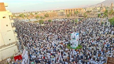 العيد فرحة، الآلاف يؤدون صلاة عيد الأضحى بساحة أبو الحجاج بالأقصر