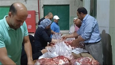 ذبح 40 رأس ماشية وتوزيعها على الأسر الأولى بالرعاية في الإسماعيلية 
