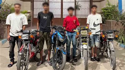 ضبط 4 أشخاص ببني سويف بعد تداول فيديو لاستعراض خطير بالدراجات النارية