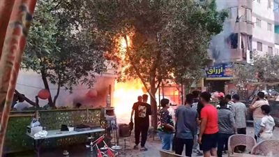 السيطرة على حريق في محل لتجارة التسالي بالقليوبية 