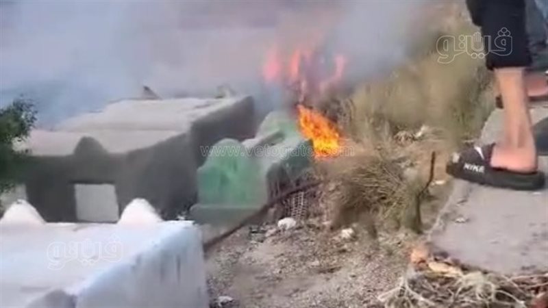 حريق بمقابر محي الدين