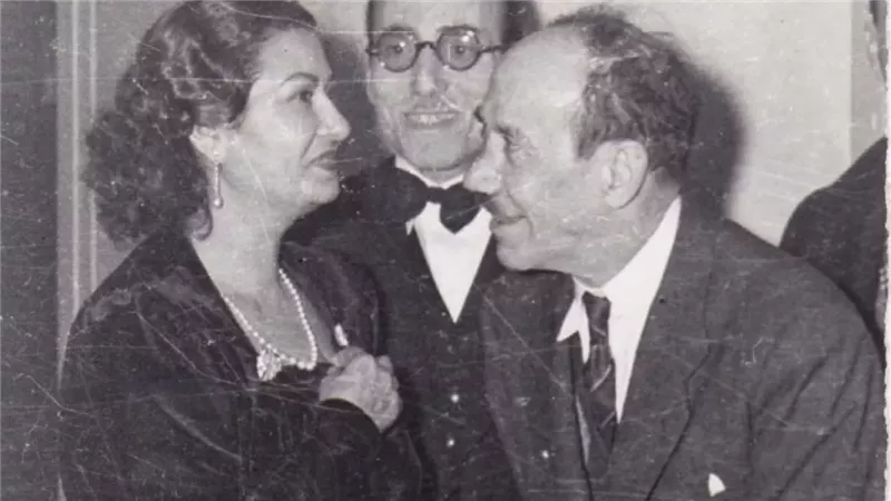 أحمد رامي مع أم كلثوم
