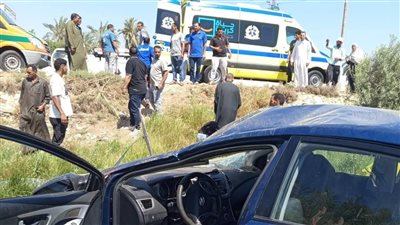 إصابة 5 أشخاص في انقلاب سيارة على طريق الفيوم ـ القاهرة