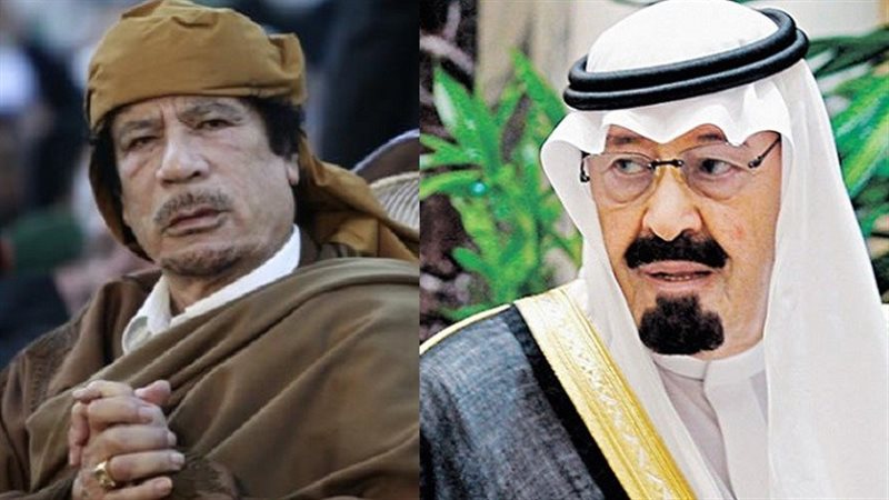 القذافي والملك عبد