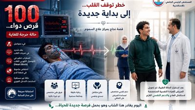 ابتلع 100 قرص، مركز السموم بالإسكندرية ينقذ شابا تناول جرعة دوائية زائدة 