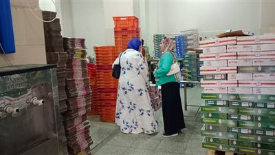 ضبط مصنع حلويات ومخزن سلع غذائية غير مرخصين في حملات تموينية بشبين القناطر