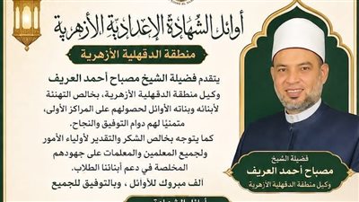 اعتماد نتيجة إعدادية الأزهر بالدقهلية بنسبة نجاح 76.14%