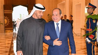 9 صور ترصد زيارة بن زايد للقاهرة ولقاء السيسي