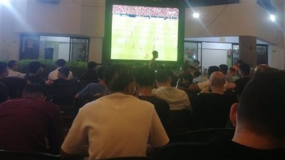 شاهد فرحة أهالي المنيا بهدف عاشور أمام بلجيكا (فيديو)