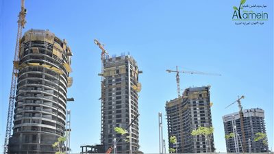 معدلات الأعمال الإنشائية لأبراج مارينا العلمين الجديدة