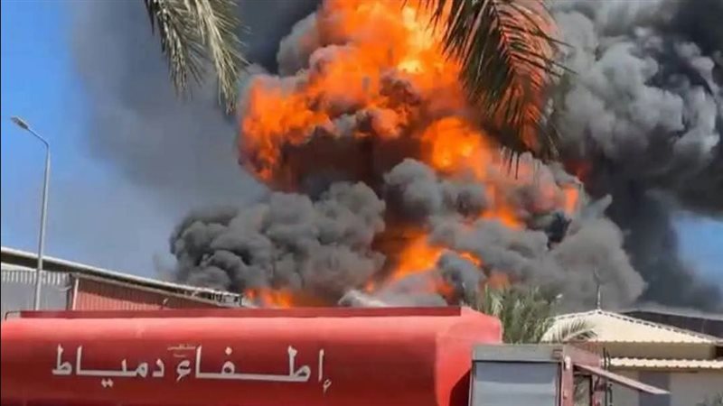حريق مروع بدمياط