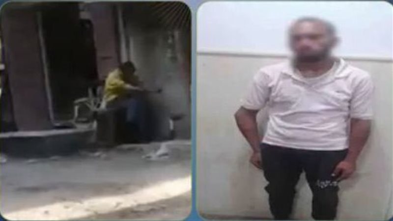 ضبط شخص يتعاطى المواد