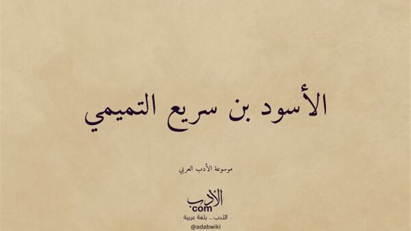 الأسود بن سريع التميمي