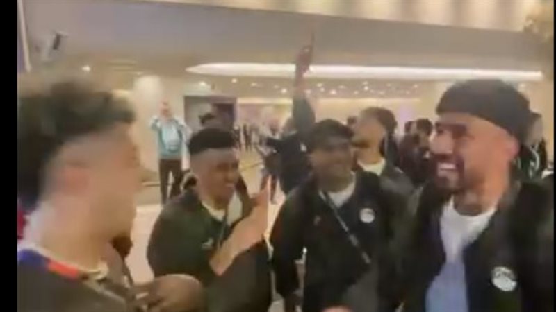احتفال لاعبي المنتخب