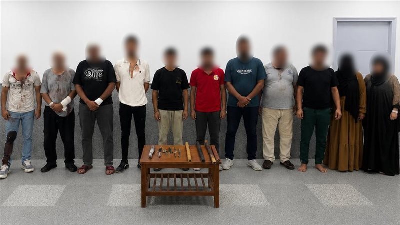 ضبط 12 شخصًا بعد