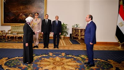  9 صور ترصد أداء رؤساء الهيئات القضائية الجدد اليمين أمام السيسي وتكريم السابقين