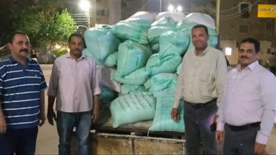 إحباط محاولة تهريب 2.1 طن نخالة مدعمة قبل بيعها بالسوق السوداء بالفيوم