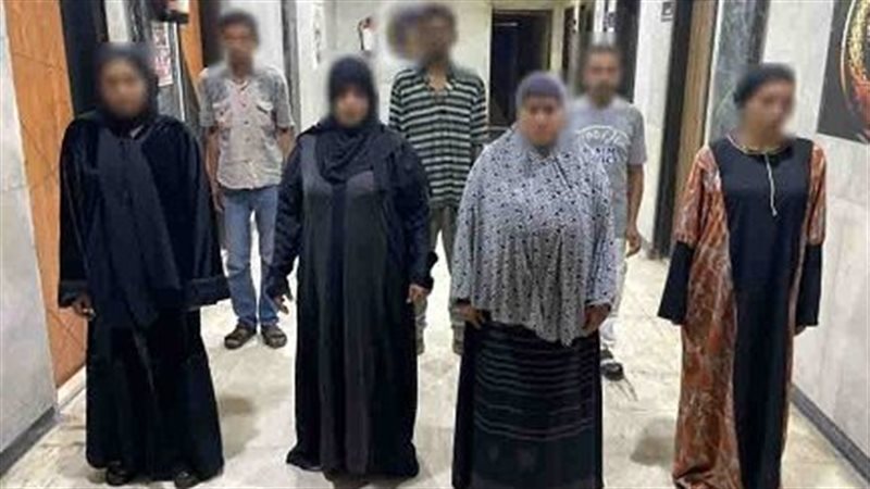 ضبط7 متهمين لاستغلال9