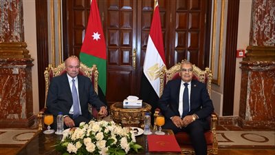  المستشار عصام فريد يستقبل رئيس مجلس الأعيان الأردني