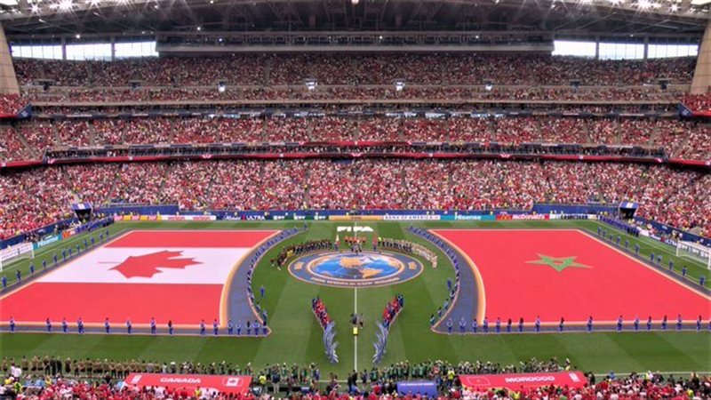 دور الـ16 في كاس العالم، نتيجة مباراة المغرب وكندا بعد مرور 15 دقيقة 