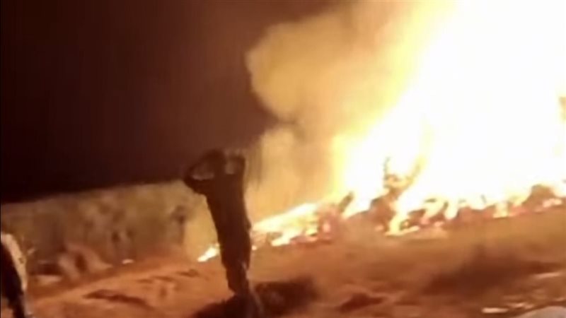 حريق هائل يلتهم شونة