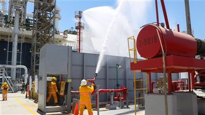 طوارئ بميناء دمياط، محاكاة لإنقاذ سفينة الغاز 