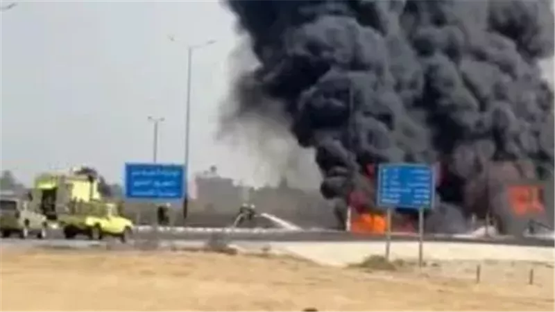 حريق ناقلة