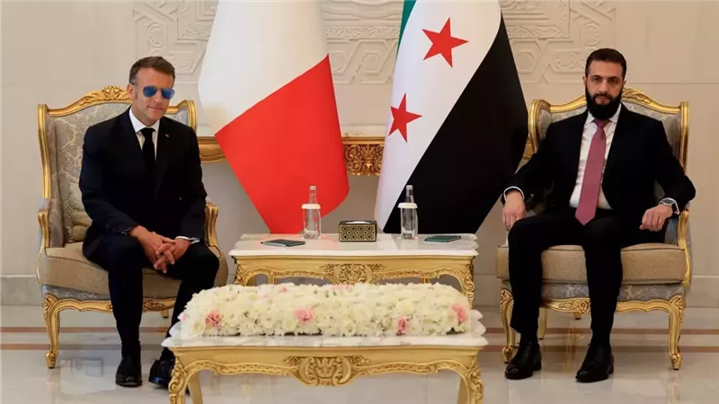 رئيسا سوريا وفرنسا،