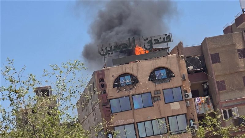 حريق بفندق الحسين