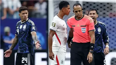 سجد شكرا لله، تصرف غير مسبوق لحكم مباراة الأرجنتين وإنجلترا فور نهايتها (فيديو)