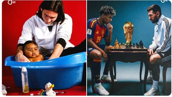 كان "يحميه رضيعا" إلى "مناطحته" في نهائي المونديال، صورة قديمة لـ ميسي ولامين يامال تشعل مواقع التواصل