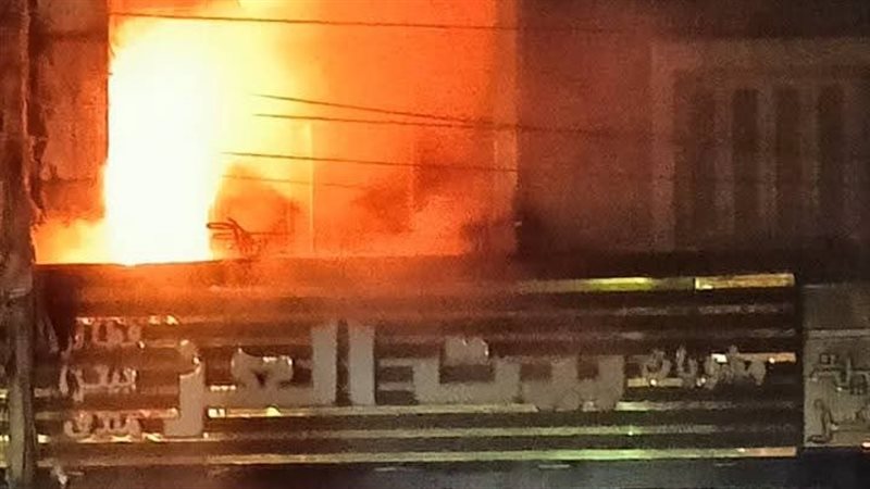 حريق شقة سكنية بملوي،