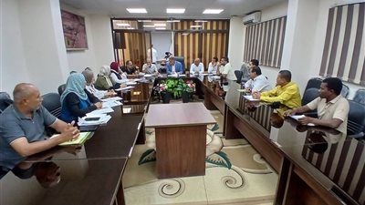 رئيس الخارجة بالوادي الجديد يناقش خطة التنمية ويشدد على سرعة تنفيذ المشروعات الخدمية 