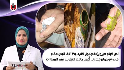  نص كيلو هيروين في رِجل كلب.. و3 آلاف قرص مخدر في «برطمان مِش».. أغرب حالات التهريب في المطارات|فيديو