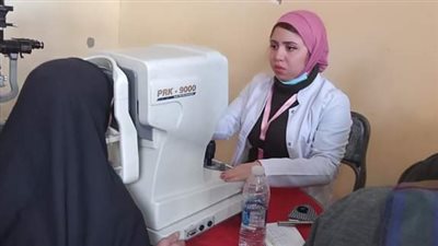قافلة أمراض العيون توقع الكشف على 128 مريضا بقرية شافعي في الفيوم