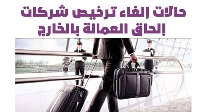 حالات إلغاء ترخيص شركات إلحاق العمالة بالخارج | انفوجراف