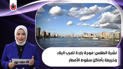 نشرة الطقس: موجة باردة تضرب البلاد.. وخريطة بأماكن سقوط الأمطار | فيديو 