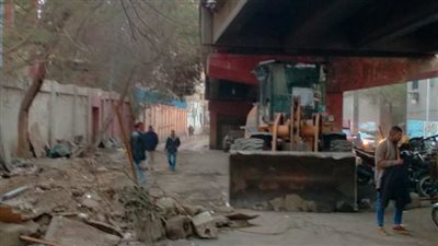 إزالة الأكشاك المخالفة أسفل دائري العمرانية | فيديو وصور