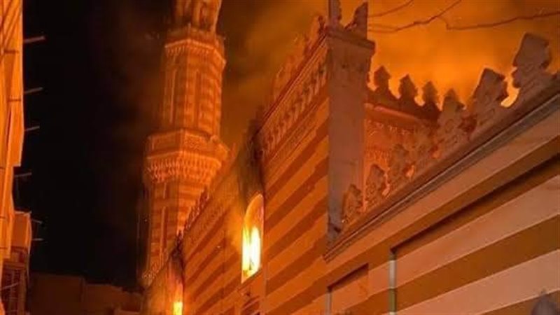 حريق بمسجد منفلوط