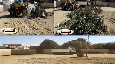 رفع 135 طن قمامة من منطقة المقابر بالجيزة|صور