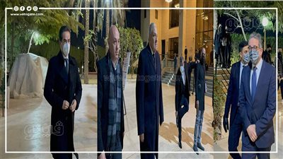 العناني ومحلب والمسلماني في عزاء نجل عبدالمنعم سعيد| فيديو