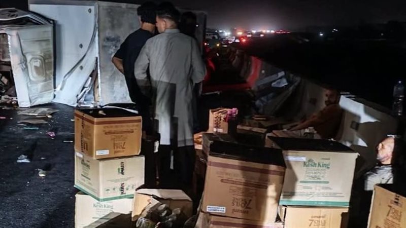 حادث تصادم على الطريق