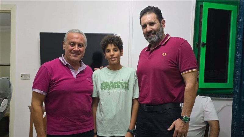 السباح عدي صالح مع